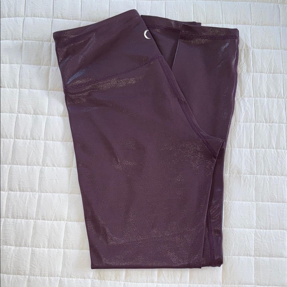 ZYIA Purple Metallic Leggings - Size 4